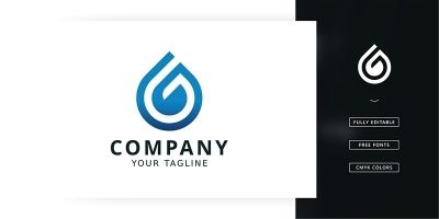 G Water Logo Template