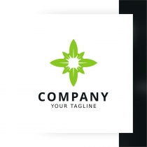 Leaf Compass Logo Template Screenshot 1