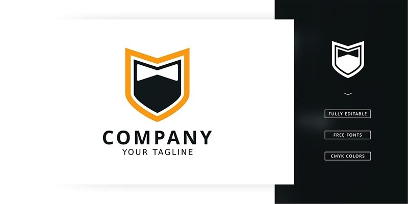 Shield Necktie Logo Template