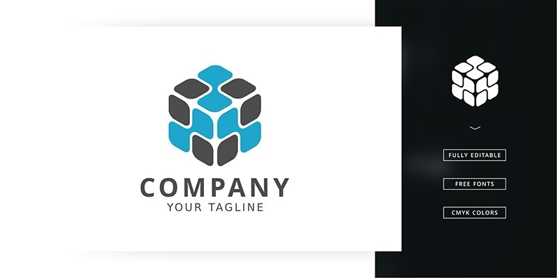 Unique Cube Logo Template