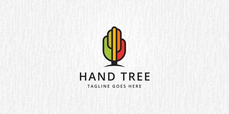 Hand Tree Logo Template