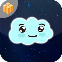 Happy Cloud in The Space - Buildbox Game Template
