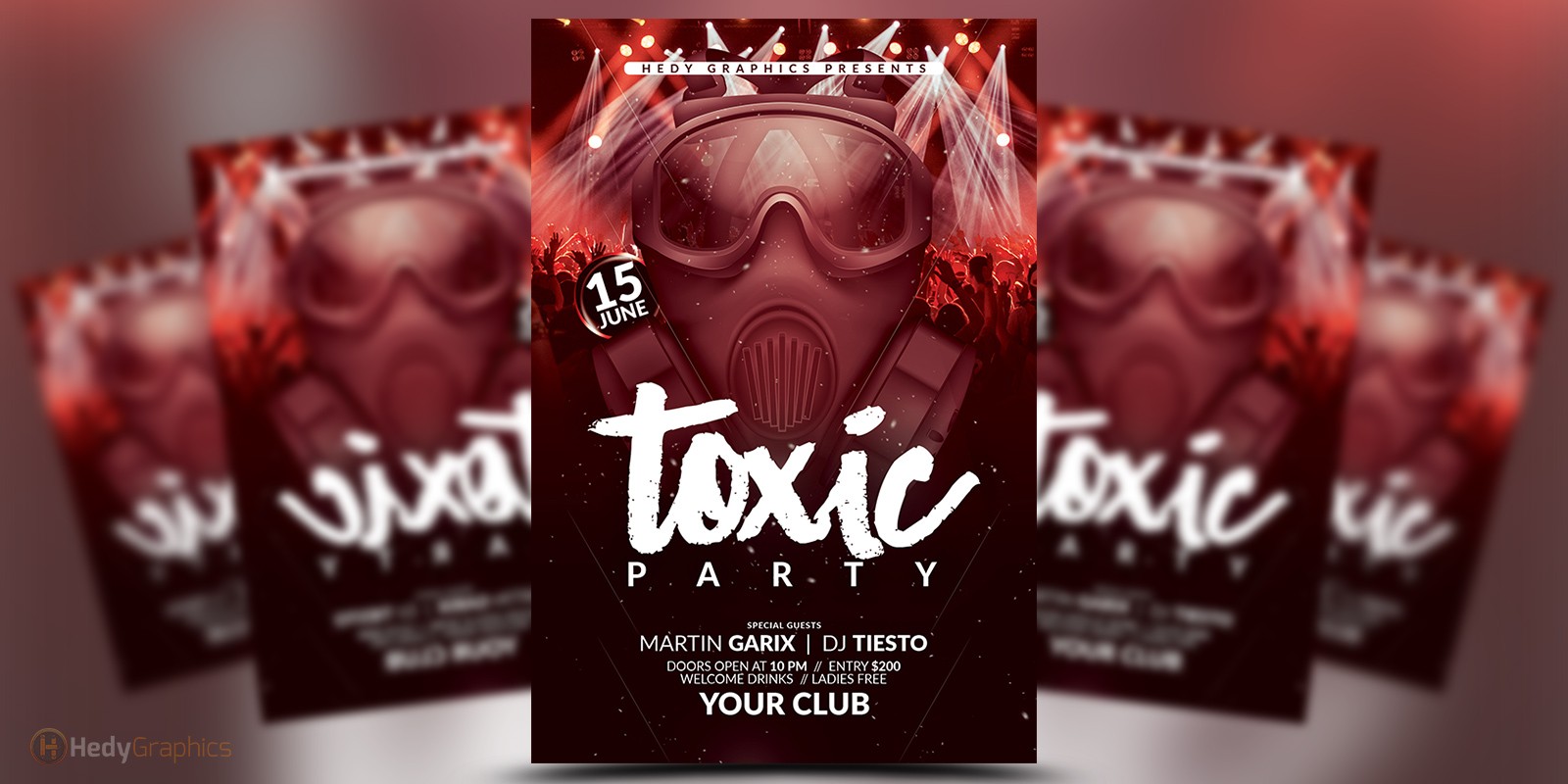 Night Club Flyer Template By Hedygraphics Codester