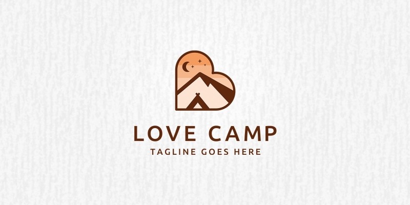 Love Camping Logo Template