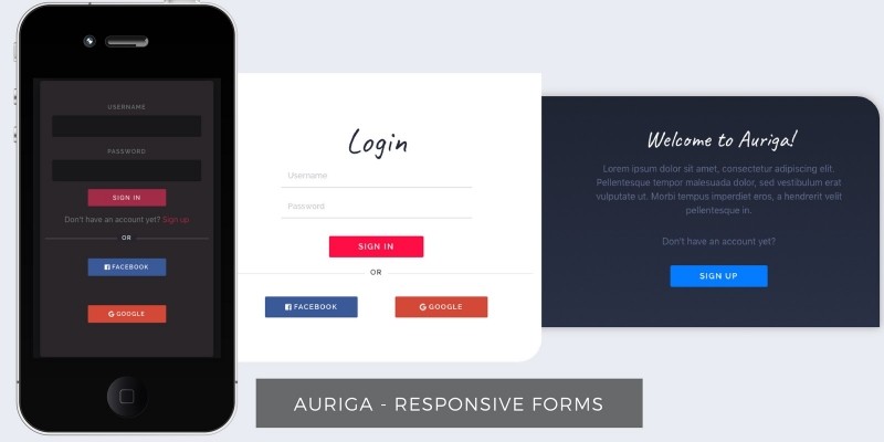 Auriga - Bootstrap HTML Forms