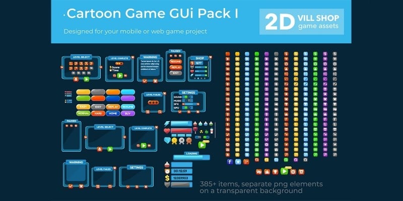 Cartoon Game Gui Pack 1