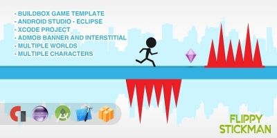 Flippy Stickman - Buildbox Game Template