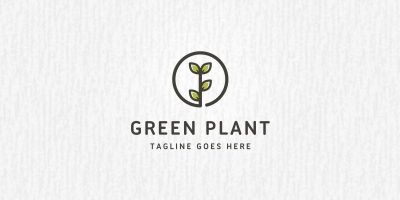 Green Plant Logo Template