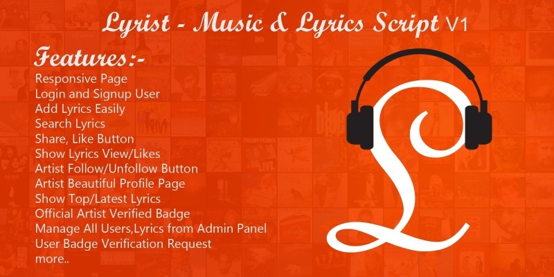 Lyrist - Music Lyrics Script