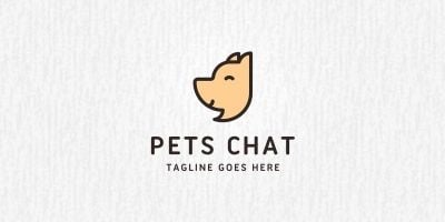 Pets Chat Logo Template