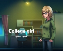 College Girl 2D Character Screenshot 1