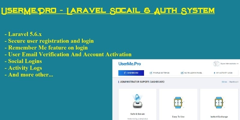 UserMe Pro - Laravel Social Auth System
