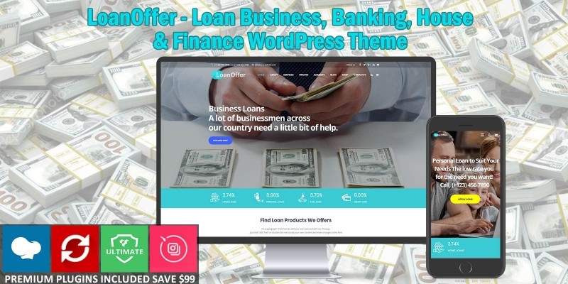 LoanOffer - Business Loan WordPress Theme