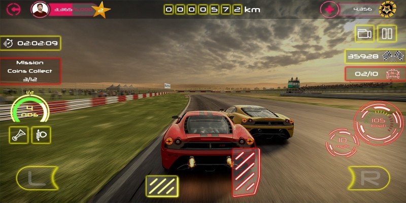 Racing Car Game UI Template Pack 2