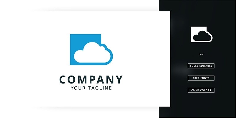 Box Cloud Logo Template