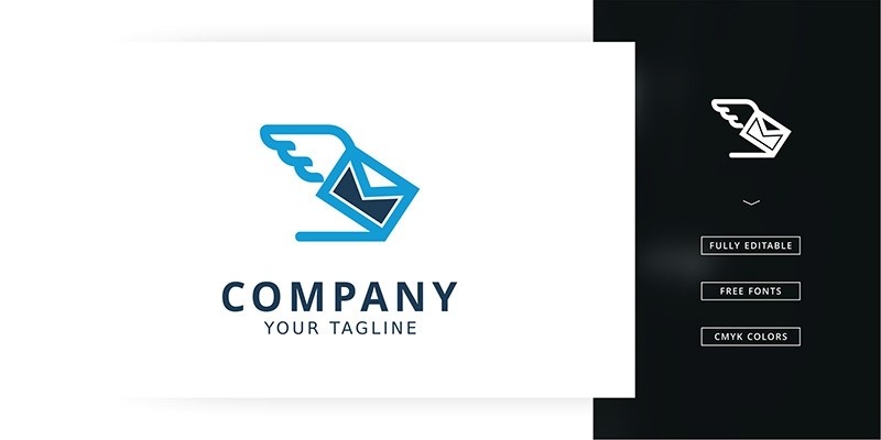 Flying Mail Logo Template