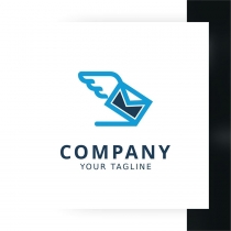 Flying Mail Logo Template Screenshot 1
