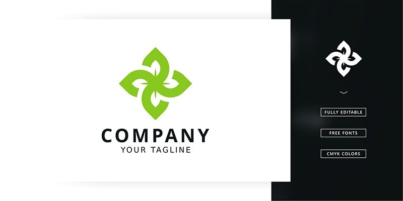 Four Leaf Logo Template