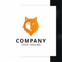 Half Wolf Logo Template Screenshot 1