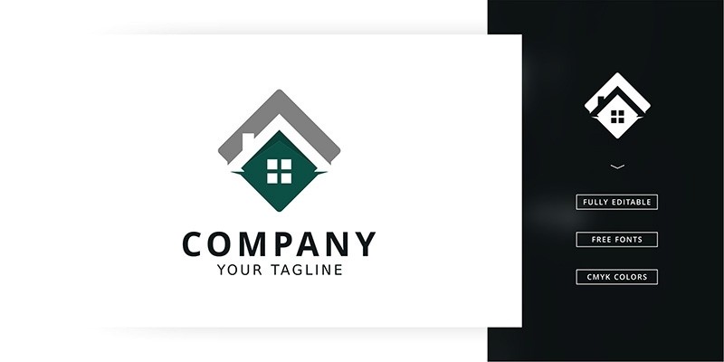 House Sign Logo Template