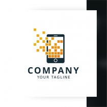 Pixel Phone Logo Template Screenshot 1