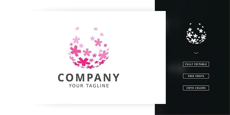 Sakura Splash Logo Template