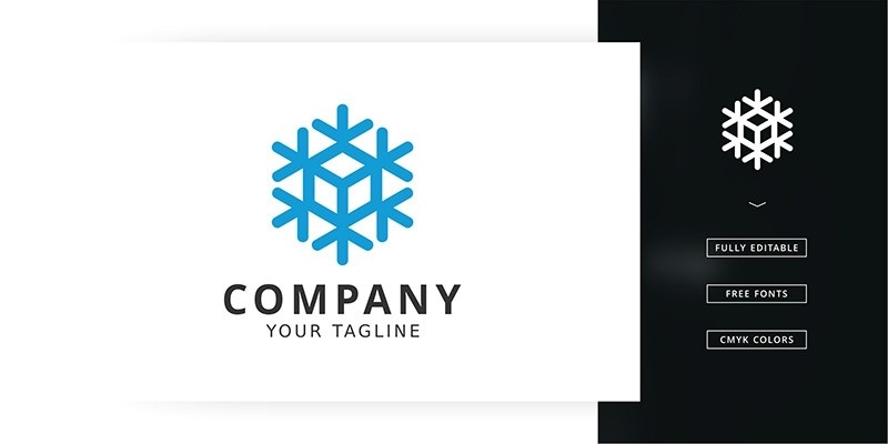 Snow Cube Logo Template