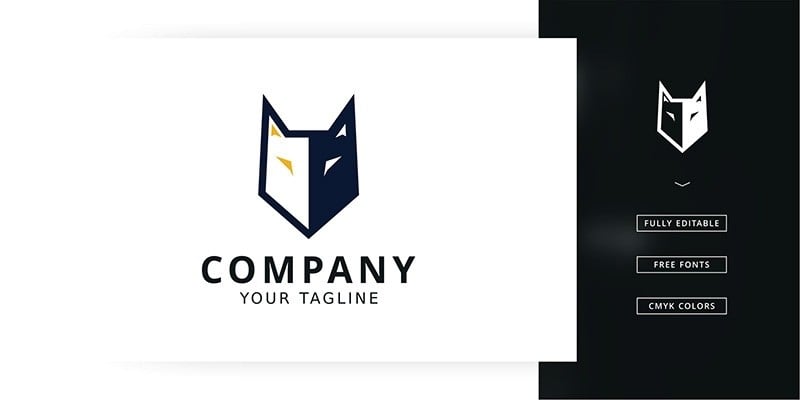 Strong Wolf Logo Template