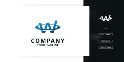 W Network Logo Template