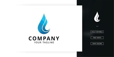 Water Flow Logo Template