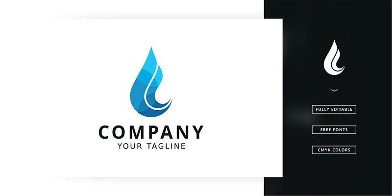 Water Flow Logo Template