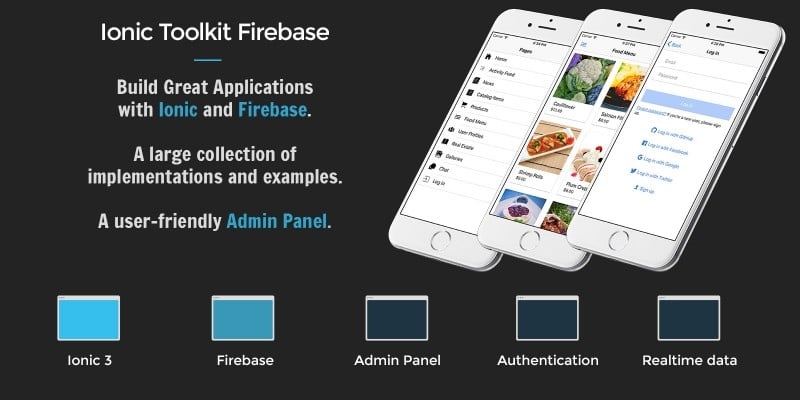 Ionic 3 Toolkit Firebase Pro Edition