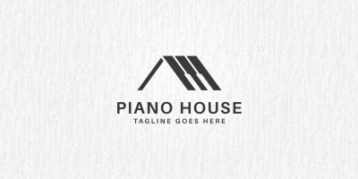 Piano House Logo Template