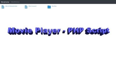 MovieCenter - PHP Script
