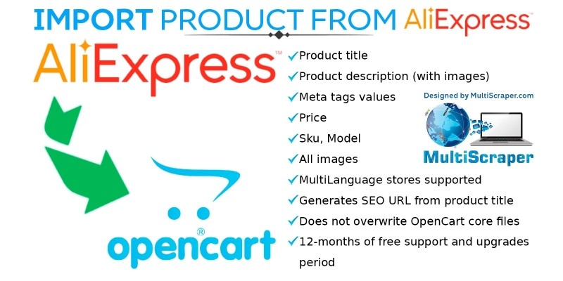 Get product From Aliexpress OpenCart Module