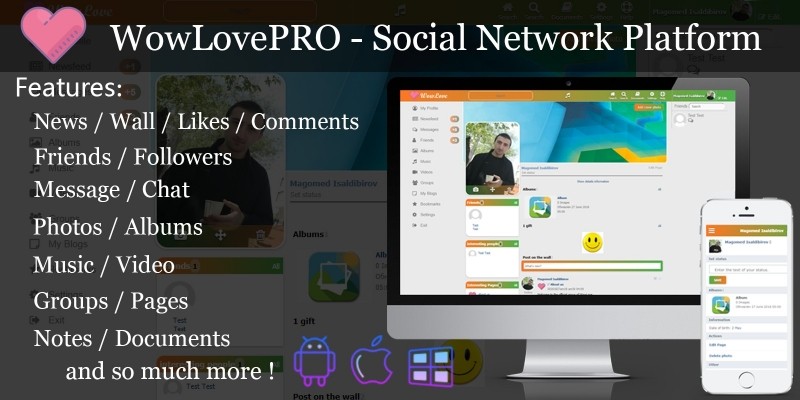 WowLovePro - Social Network Platform