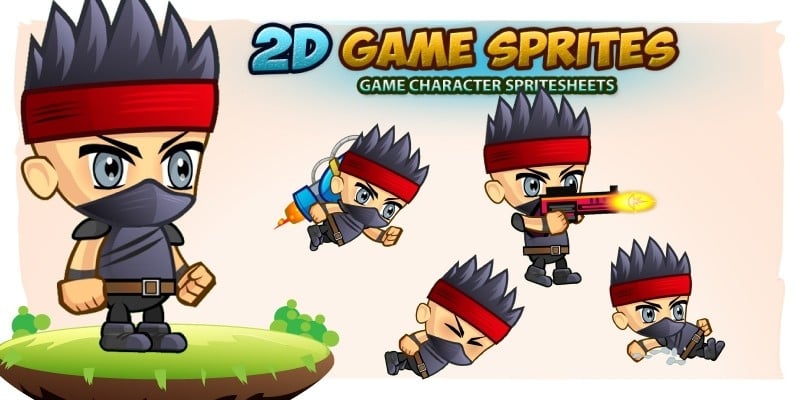 Ninja 2D Game Sprites 2