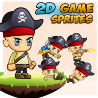 Pirate 2D Game Character Sprites