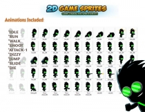 Shadow Boy 2D Game Character Sprites Screenshot 2