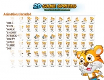 Tiger 2D Game Character Sprites Screenshot 2