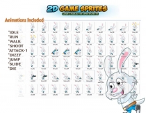 Rabbit 2D Game Character Sprites Screenshot 2