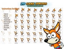 Fox 2D Game Character Sprites Screenshot 2