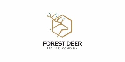 Forest Deer Logo Template