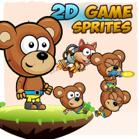 Bear 2D Game Character Sprites