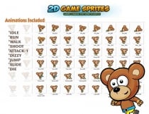Bear 2D Game Character Sprites Screenshot 2