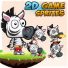 Zebra 2D Game Character Sprites