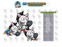 Zebra 2D Game Character Sprites Screenshot 1
