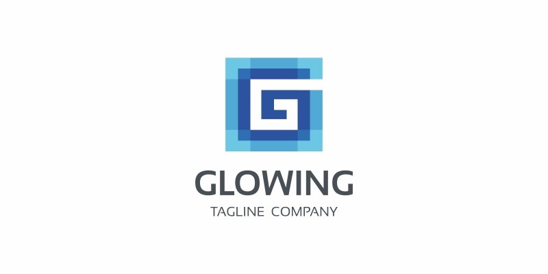 Glowing G Letter Logo