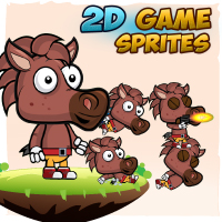 Horse 2D Game Character Sprites