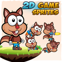 Squirrel 2D Game Character Sprites